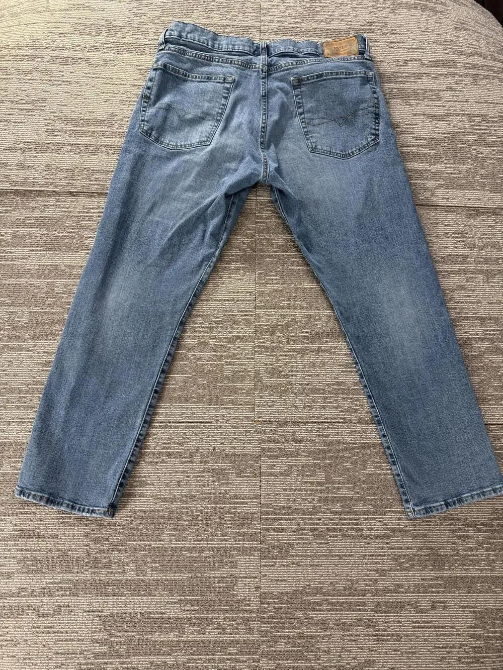 Polo Ralph Lauren Hampton Relaxed Straight Jeans Mens 36x30 Blue Denim Zip Fly